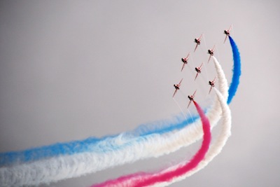 RAF Red Arrows At Leuchars 2011 Air Show